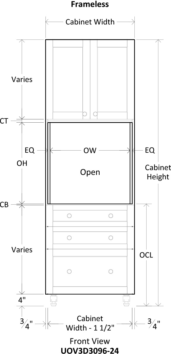 Specsheet App Cabinet Utility Oven 3Drawer 3