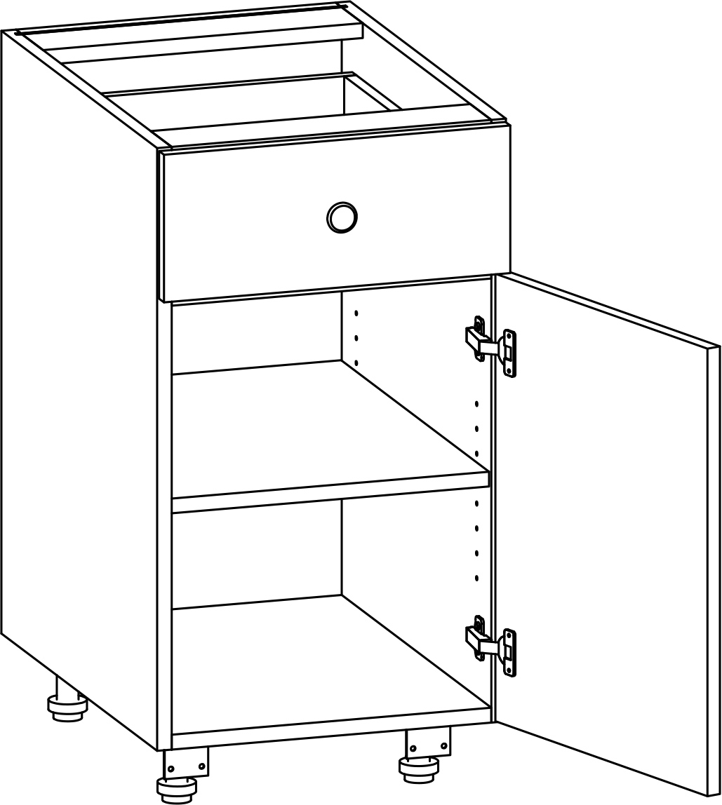 Specsheet Frameless Base Cabinet Construction 1