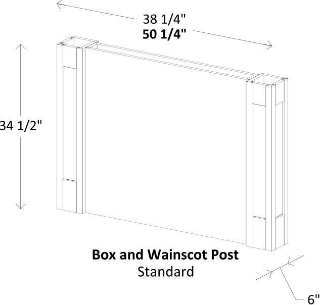 Specsheet Island End Cap Box Wainscot Post 1