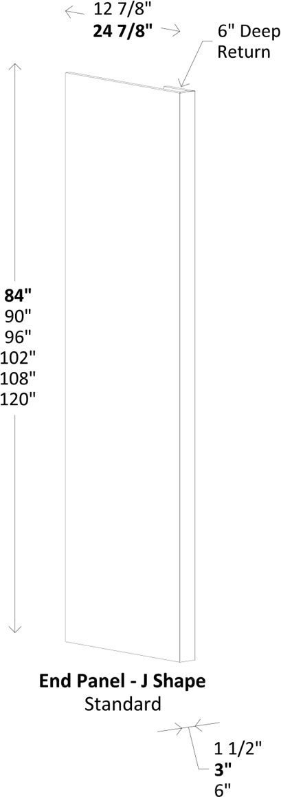 Specsheet Utility End Panel J Shape 1