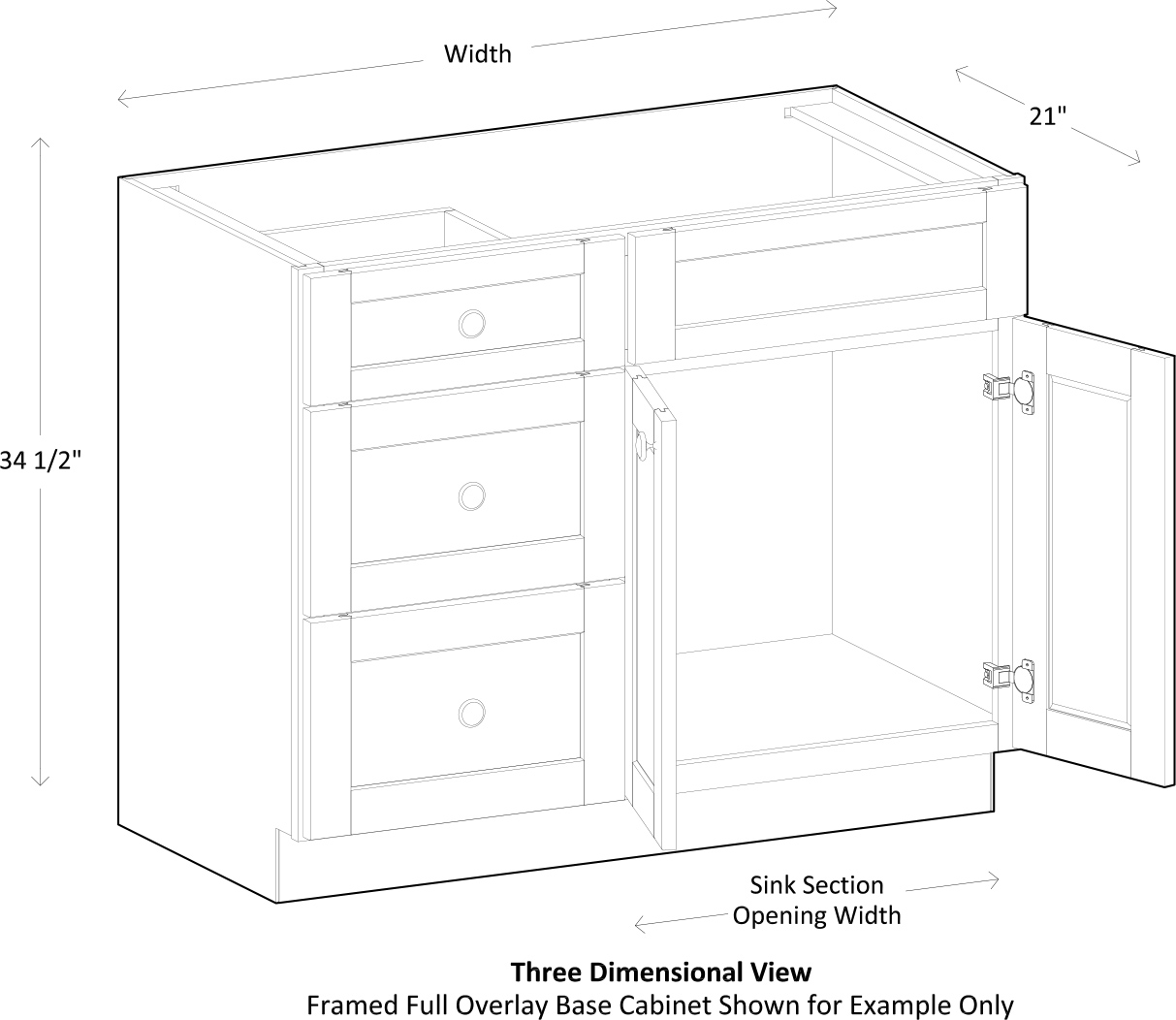 Specsheet Vanity Sink Base 2Door 1Ff 3Drawer